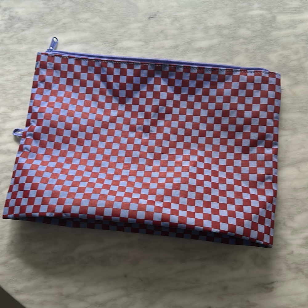Baggu jewel checkered large go pouch